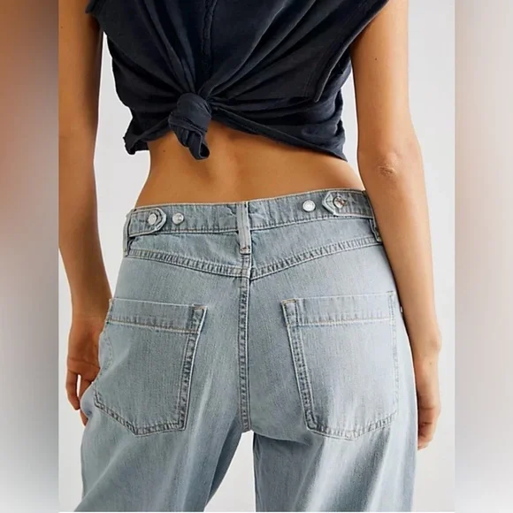 Free People We The Free Luca Super Slouch Wide Leg Trouser Jeans Women’s Size 27 - Picture 2 of 11
